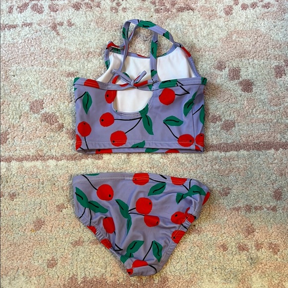 Hanna Andersson Purple Cherry Print Bikini - 3T - Picture 3 of 6